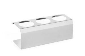 Adagoló flakon állvány - 3 lyuk ø70 mm - 274x102x(H)98mm - HENDI 557983