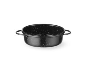 Casserole edény - zománcozott - Fekete - ⌀120x(H)40mm - HENDI 622520
