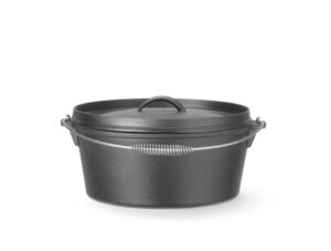 Öntöttvas edény - 7,2L - Fekete - ⌀310x(H)155mm - HENDI 629376