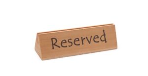 Foglalt Tábla - "reserved" - 152x44x(H)44mm - HENDI 664308