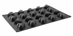 Szilikon sütőforma - szív formák - 570x375x(H)35mm - HENDI 677254