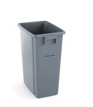 Keskeny szemeteskuka - AmerBox - 60L - Világos szürke - 455x315x(H)580mm - HENDI 691137