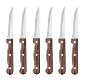 Steak kés - 6 darab - Profi Line - Barna - (L)210mm - HENDI 783085