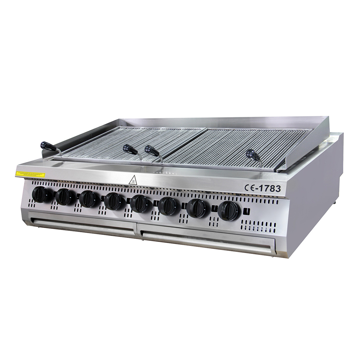 Premium Chargrill - 8 zónás - gáz - hármas egység - 90cm mélységű - Maxima 09398601
