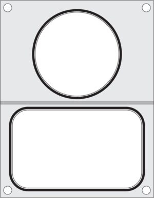 Tálcazáró forma - 2 tartály (1x 178x113 mm - 1x ø115 mm) - HENDI 805657