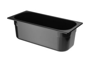 Fagylalt edény Polikarbonát - 5L - Fekete - 360x165x(H)120mm - HENDI 807033