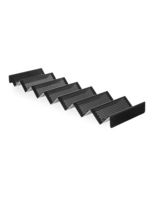 Zsemletartó - perforált - Fekete - 580x170x(H)40mm - HENDI 808269