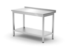 Rozsdamentes munkaasztal - mélység: 600 mm - Kitchen Line - 1200x600x(H)850mm - HENDI 811474