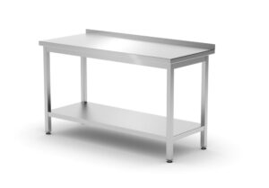 Rozsdamentes munkaasztal - mélység: 600 mm - Kitchen Line - 1400x600x(H)850mm - HENDI 811481