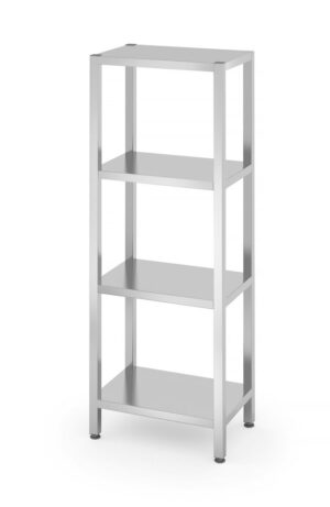 Rozsdamentes ipari polcrendszer - tárolóállvány 4 polccal - Kitchen Line - 600x400x(H)1800mm - HENDI 812501