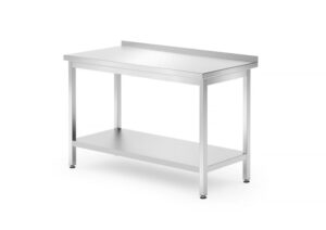Rozsdamentes munkaasztal polccal - Kitchen Line - 1200x700x(H)850mm - HENDI 812730