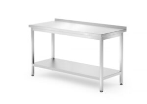 Rozsdamentes munkaasztal polccal - Kitchen Line - 1400x700x(H)850mm - HENDI 812747