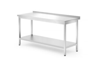Rozsdamentes munkaasztal polccal - Kitchen Line - 1600x700x(H)850mm - HENDI 812754