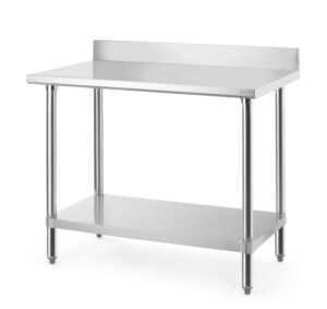 Munkaasztal magasított hátlappal - Budget Line - 1000x600x(H)950mm - HENDI 817568