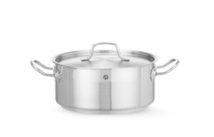 Alacsony fazék - fedővel - Profi Line - 4,8L - ⌀240x(H)105mm - HENDI 830406
