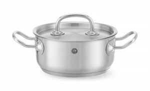 Alacsony fazék - fedővel - Kitchen Line - 1,5L - ⌀160x(H)75mm - HENDI 836002