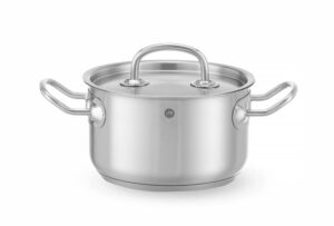 Közepes fazék - fedővel - Kitchen Line - 1,9L - ⌀160x(H)95mm - HENDI 836101