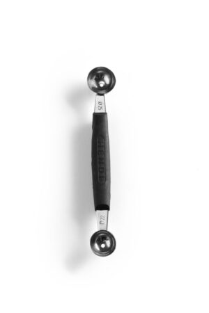 Dupla végű dinnye kanál - ø 22-25 mm - Fekete - (L)165mm - HENDI 856000