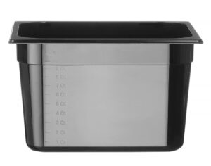 GN edény PC - 12,5L - Fekete - 325x265x(H)200mm - HENDI 862407