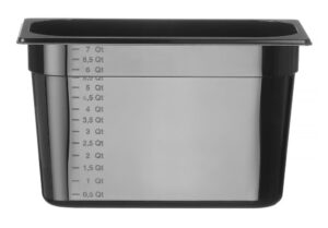 GN edény PC - 7,8L - Fekete - 325x176x(H)200mm - HENDI 862506