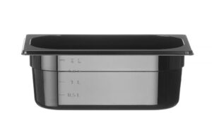 GN edény PC - GN 1/4 - 2,8L - Fekete - 265x162x(H)100mm - HENDI 862629