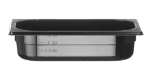 GN edény PC - GN 1/4 - 1,8L - Fekete - 265x162x(H)65mm - HENDI 862636