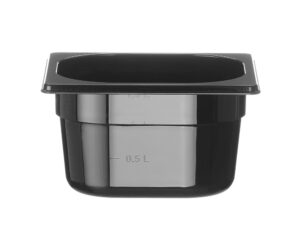 GN edény 1/6 PC - 1,6L - Fekete - 176x162x(H)100mm - HENDI 862728