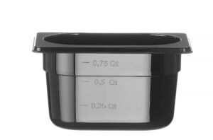 GN edény PP - GN 1/9 - 1L - Fekete - 176x108x(H)100mm - HENDI 862827