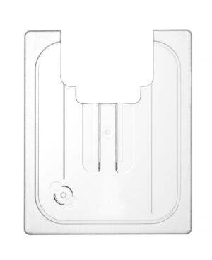 GN tető - kivágással a sous vide merülőrúd számára - GN 1/2 - Átlátszó - 265x325mm - HENDI 864234