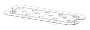 Csepegtető tálca - PC - GN 1/3 - Átlátszó - 266x116mm - HENDI 868553