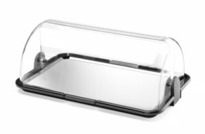 Bemutató tálca hűthető / fűthető - egytálcás - fedővel - 465x315x(H)195mm - HENDI 871775