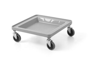 Kocsi 500 x 500 mm univerzális rekeszekhez Világos szürke - 500x500x(H)180mm - HENDI 877807