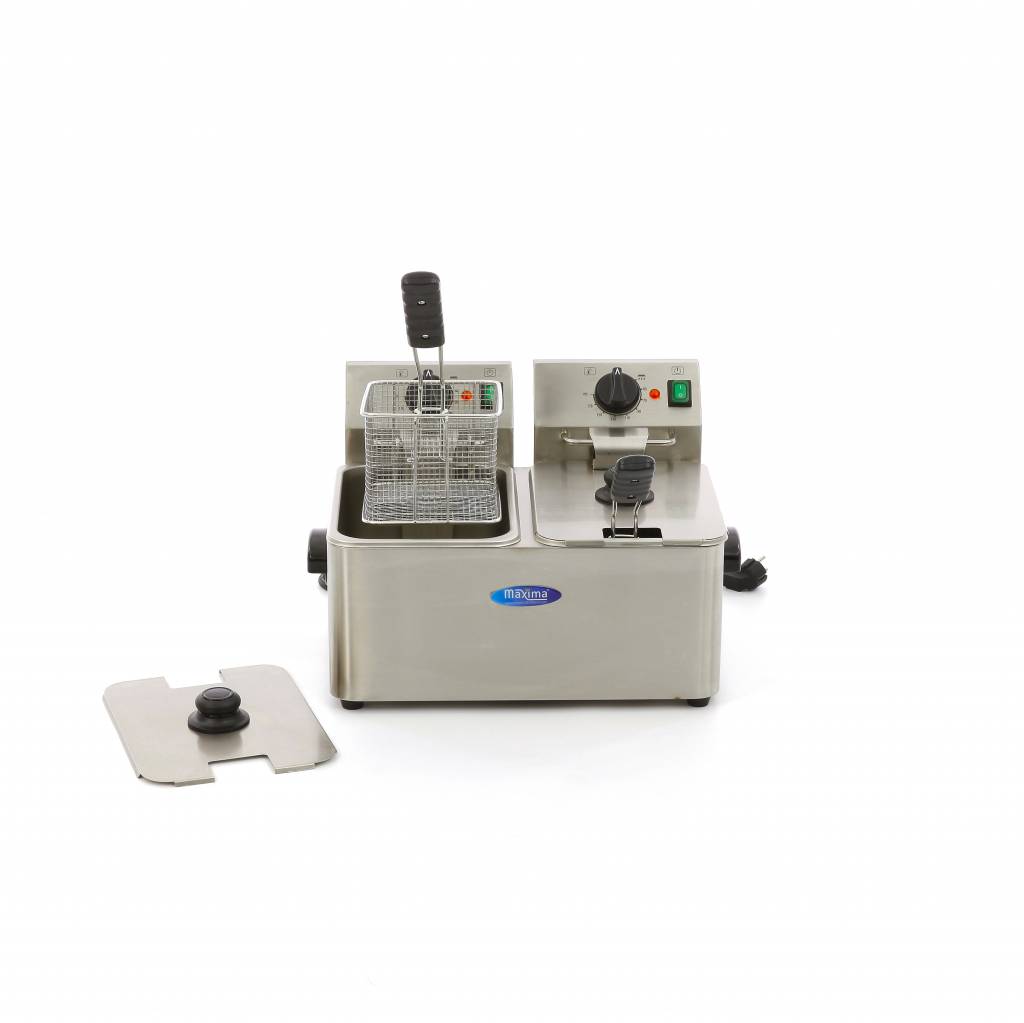 Fritőz olajsütő 2 x 4L - Dupla - Maxima 09300411 - Image 3
