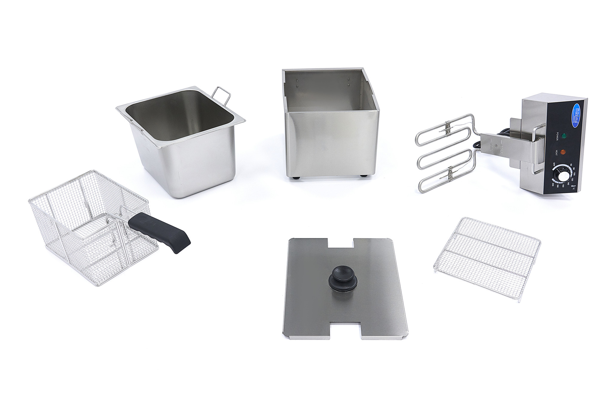 Fritőz olajsütő rozsdamentes - 8L - Maxima 09365215 - Image 8