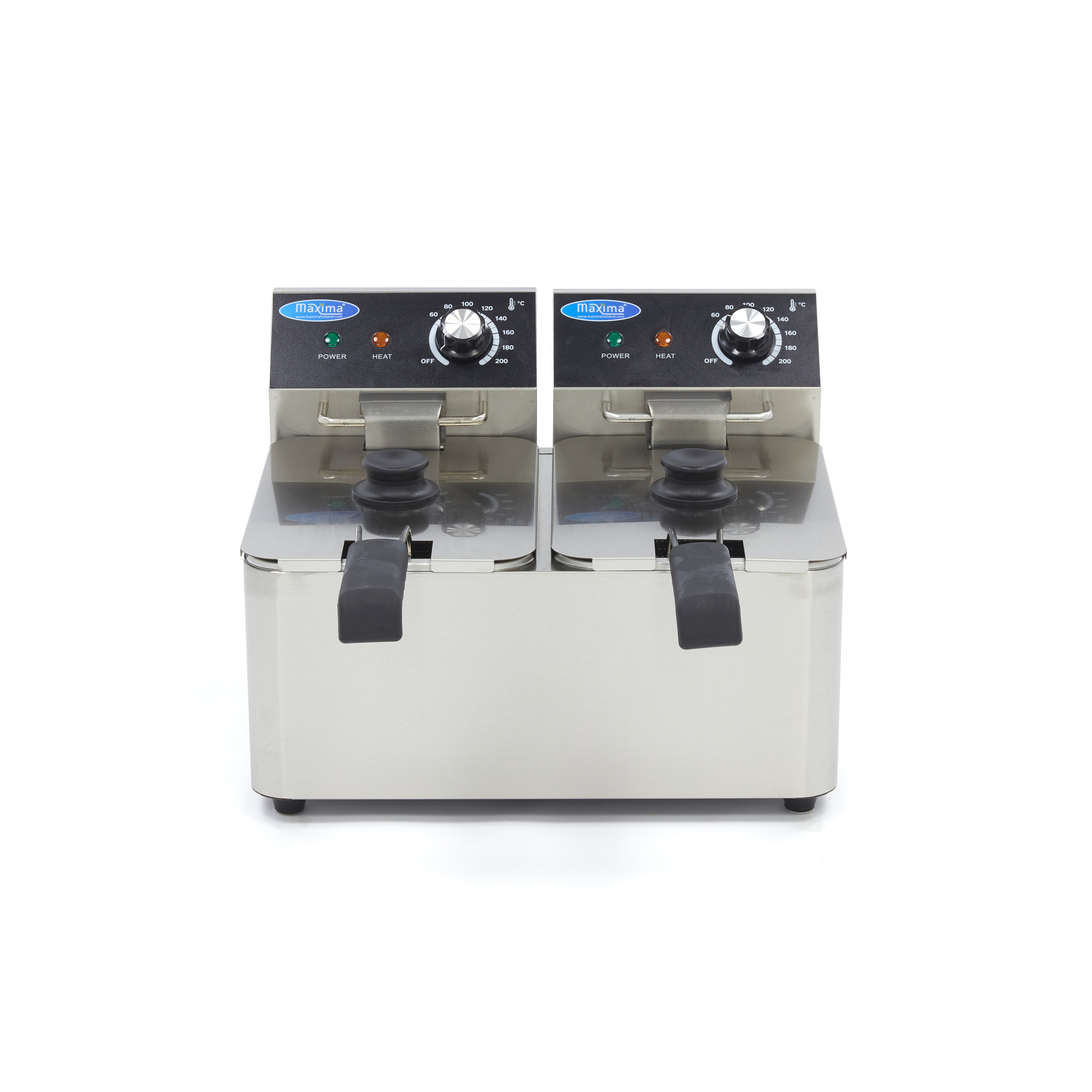 Fritőz olajsütő 2 x 4L - Dupla - Maxima - 09365212 - Image 2