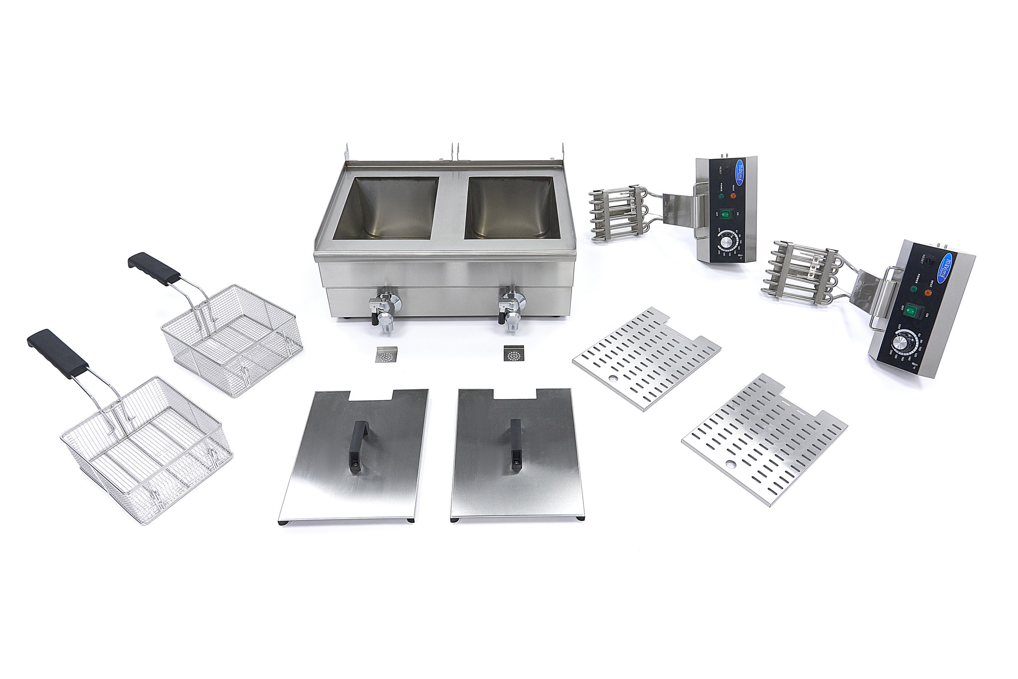 Fritőz 2 x 10L lefolyócsappal - dupla kosárral - Maxima 09365229 - Image 8