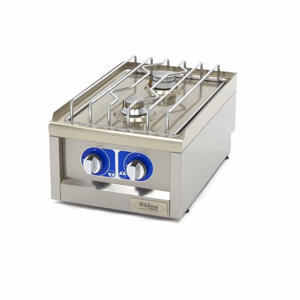 Kereskedelmi minőségű tűzhely - 2 égővel - gáz - Maxima 09391510