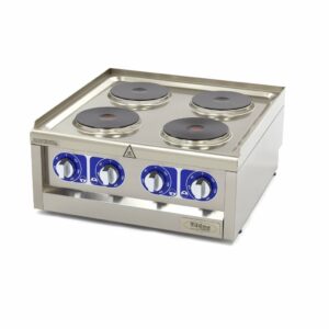 Commercial Grade Cooker - 4 Burners - Electric - Double Unit - 60cm Deep - Maxima 09391530