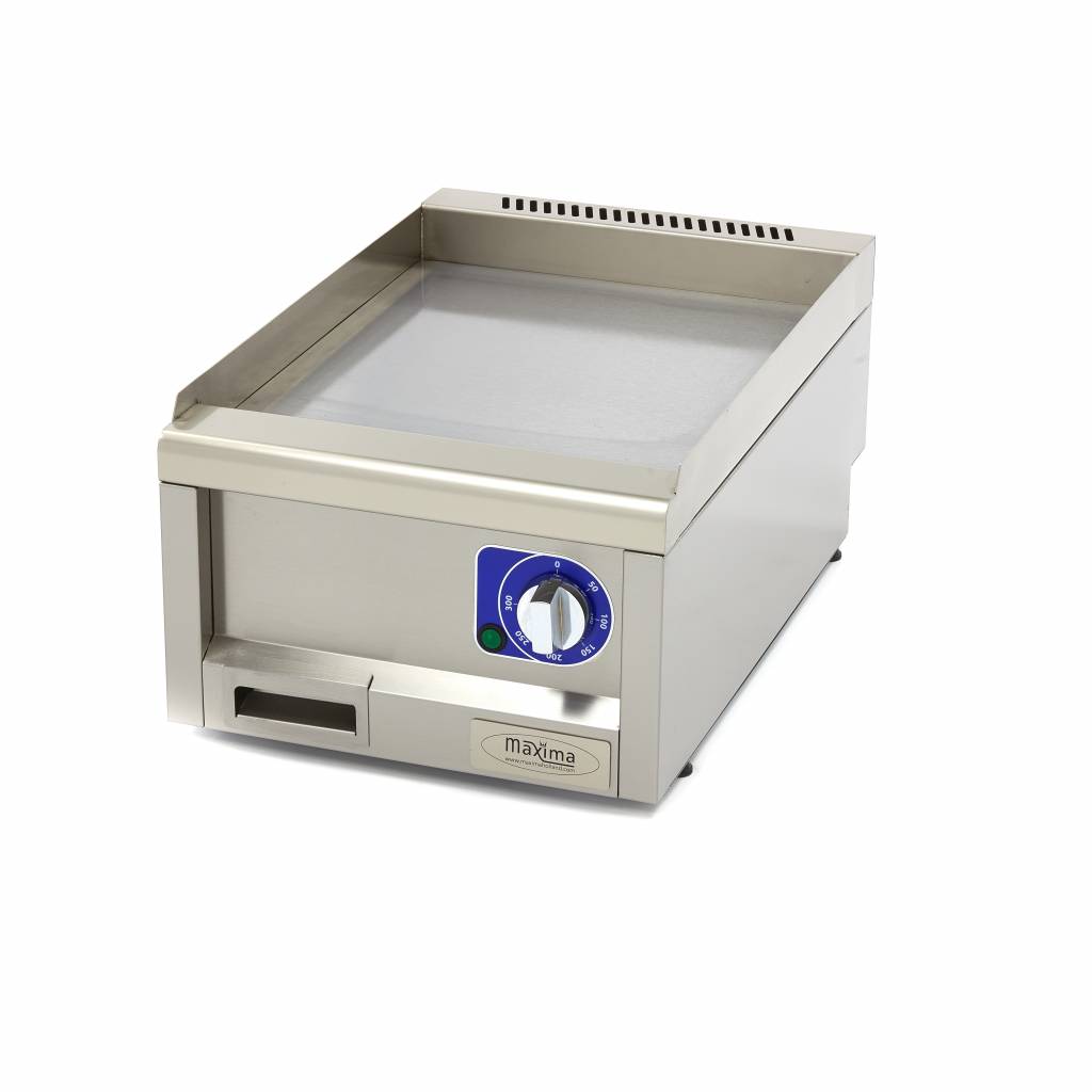 Kereskedelmi minőségű grillsütő sima - elektromos - 60cm mélységű - Maxima 09391610