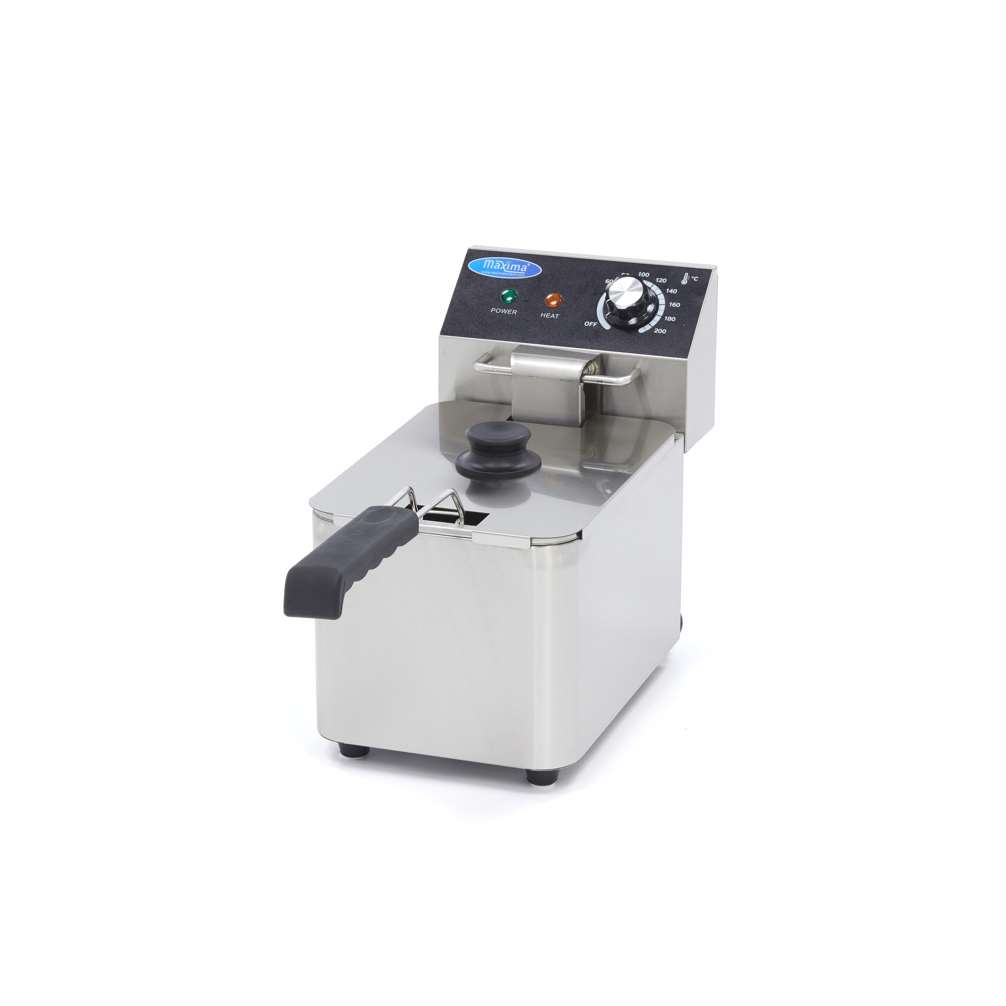 Fritőz olajsütő rozsdamentes 4L - Maxima 09365211