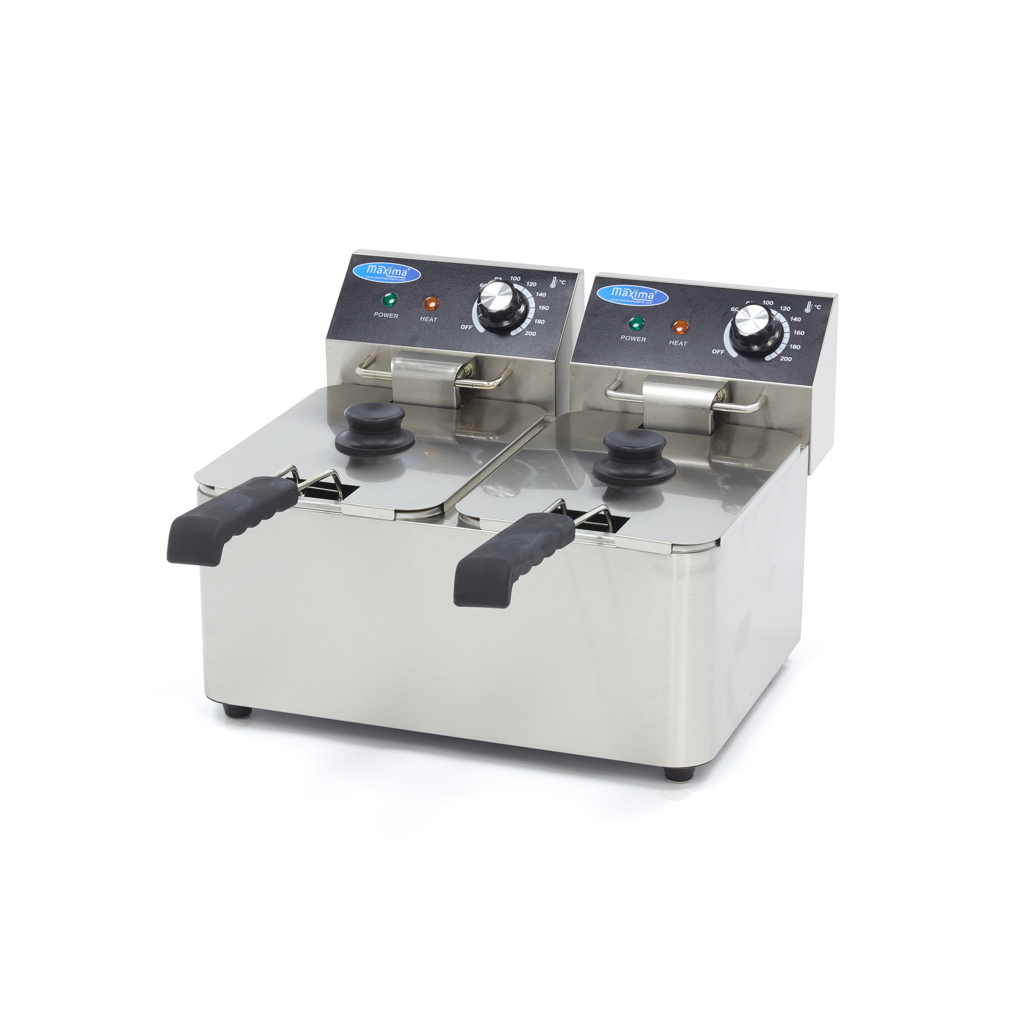 Fritőz olajsütő 2 x 4L - Dupla - Maxima - 09365212