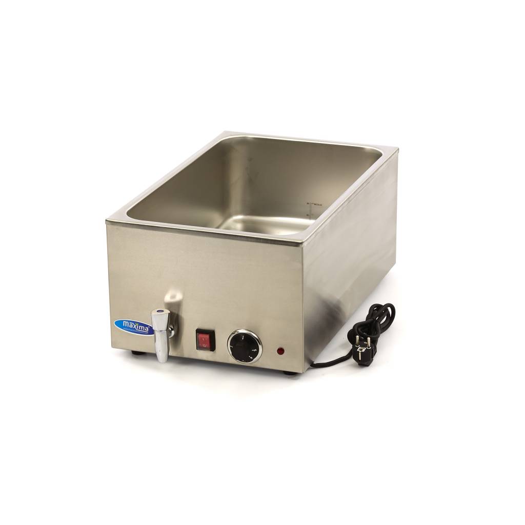 Bain Marie - asztali GN 1/1 méret leengedő csappal - Maxima 09300004
