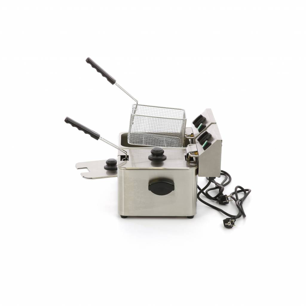 Fritőz olajsütő 2 x 4L - Dupla - Maxima 09300411 - Image 4