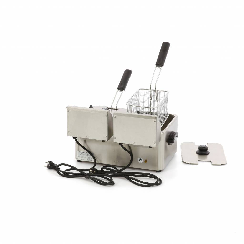 Fritőz olajsütő 2 x 4L - Dupla - Maxima 09300411 - Image 5