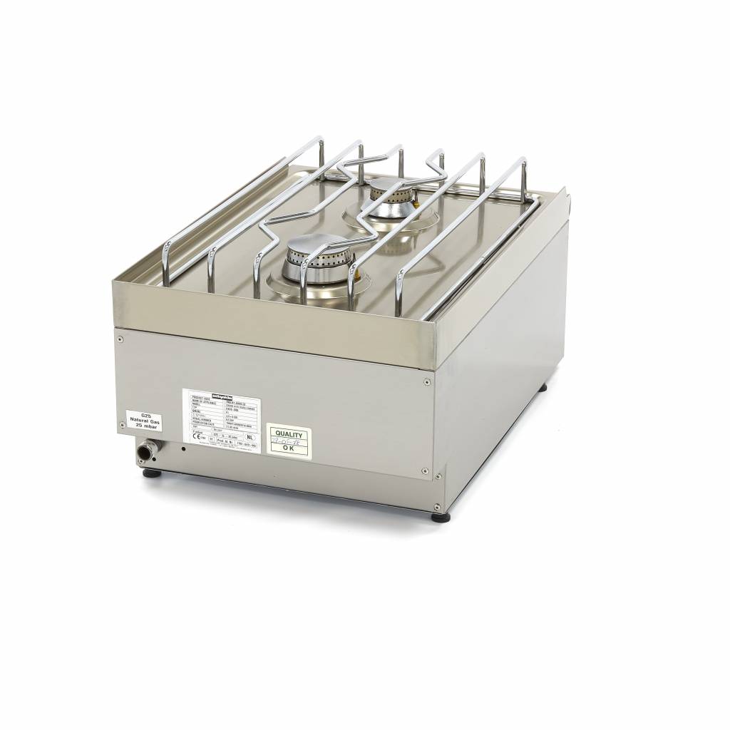 Kereskedelmi minőségű tűzhely - 2 égővel - gáz - Maxima 09391510 - Image 3