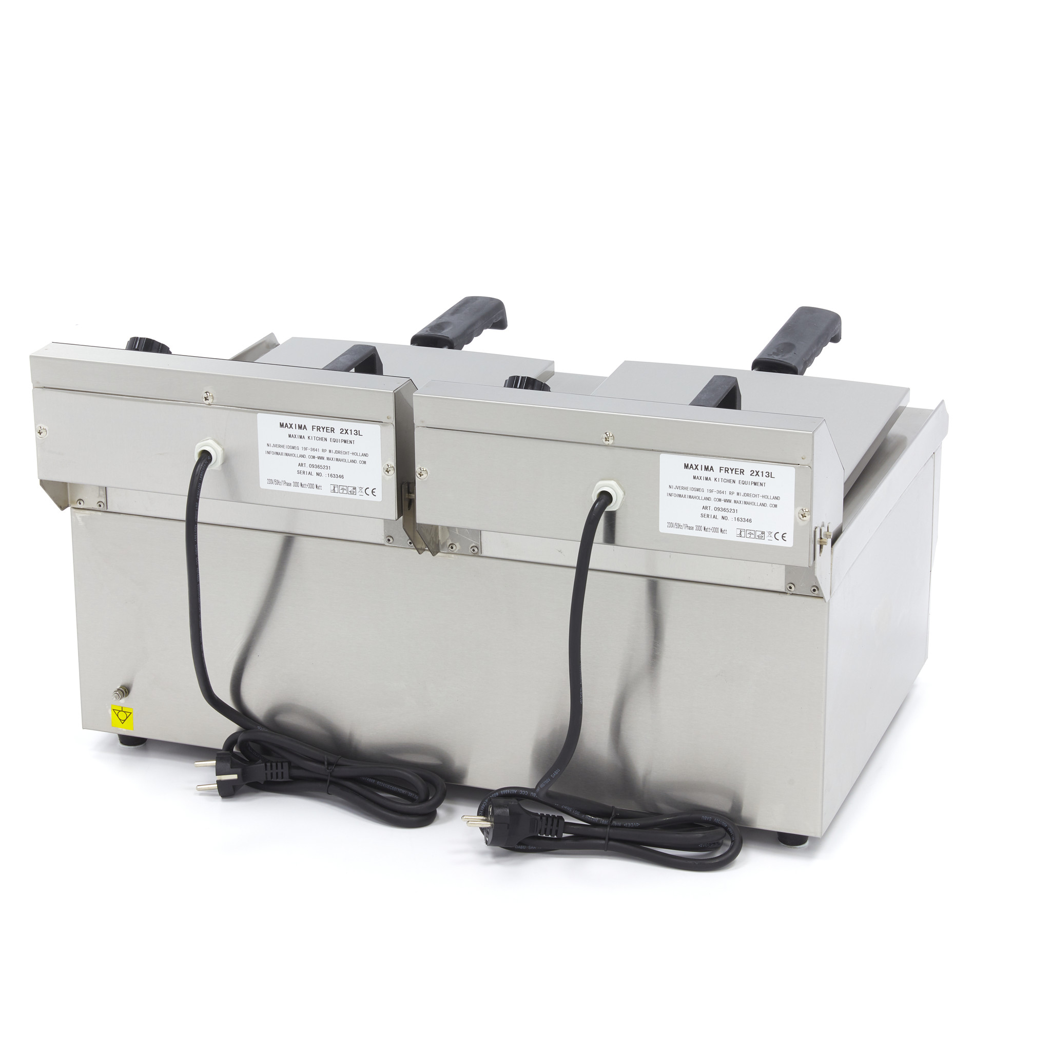 Fritőz 2 x 13L lefolyócsappal - dupla kosárral - Maxima 09365231 - Image 4