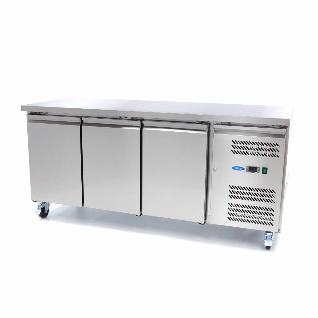 Hűtütt munkaasztal - 3 ajtós - 179cm - 465L - Maxima 09400405
