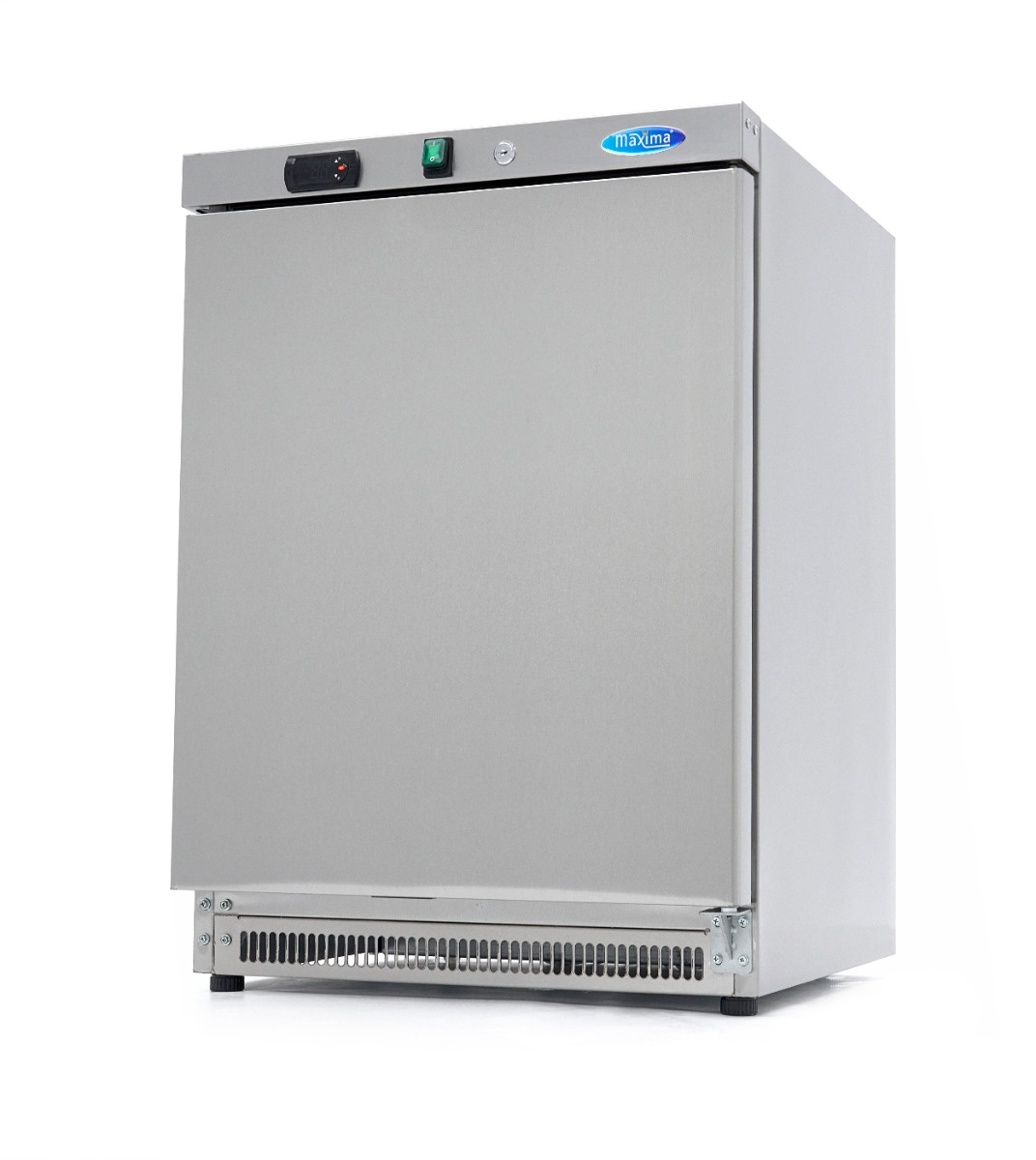 Hűtőszekrény - 200L - 3 állítható polc - Rozsdamentes Acél - Maxima 9405003