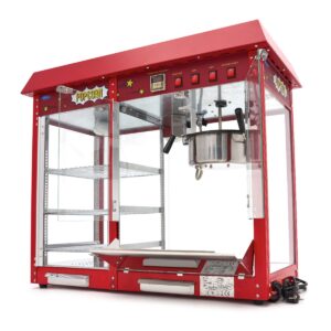 Popcorn gép - 150gr - melegítő vitrinnel - Maxima 09506006