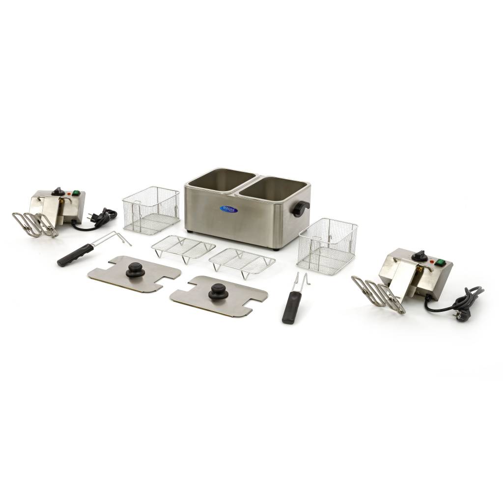 Fritőz olajsütő 2 x 4L - Dupla - Maxima 09300411 - Image 6